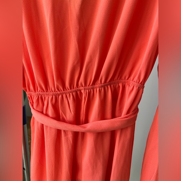 Boohoo Coral Tie Up Skater Dress - 14 - Picture 7 of 10